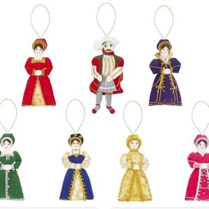Henry VIII and his Six Wives Ornament set